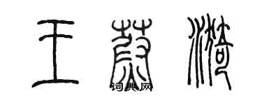 陈墨王蔚漪篆书个性签名怎么写