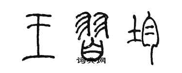 陈墨王习均篆书个性签名怎么写