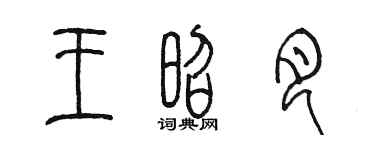 陈墨王昭月篆书个性签名怎么写