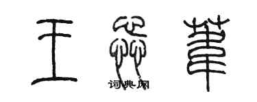 陈墨王蕊苇篆书个性签名怎么写