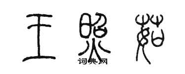 陈墨王照茹篆书个性签名怎么写