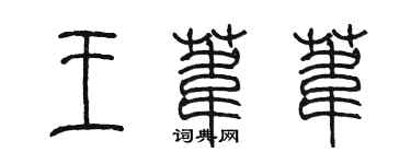 陈墨王苇苇篆书个性签名怎么写